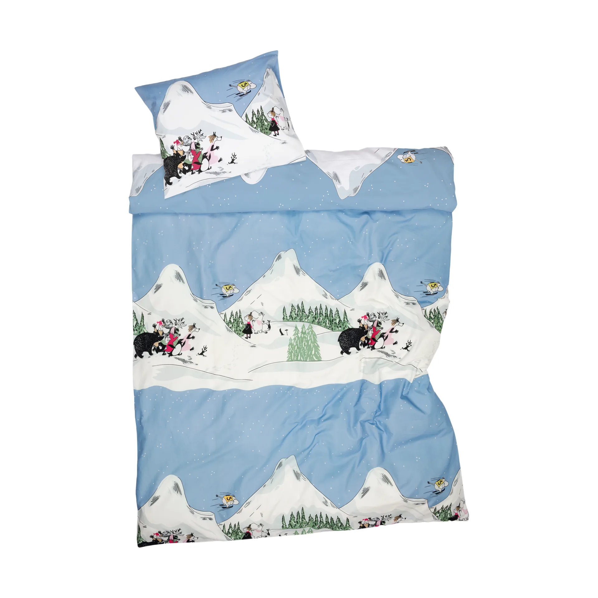 Moomin bed set Ski jumping, 150x210 cm arabia moomin,moomin arabia