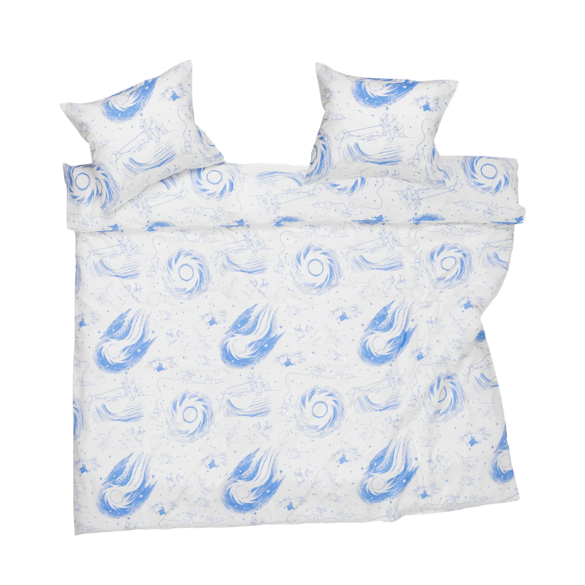 Moomin bedding set 240x210 cm, Comet Blue-White arabia moomin,moomin arabia