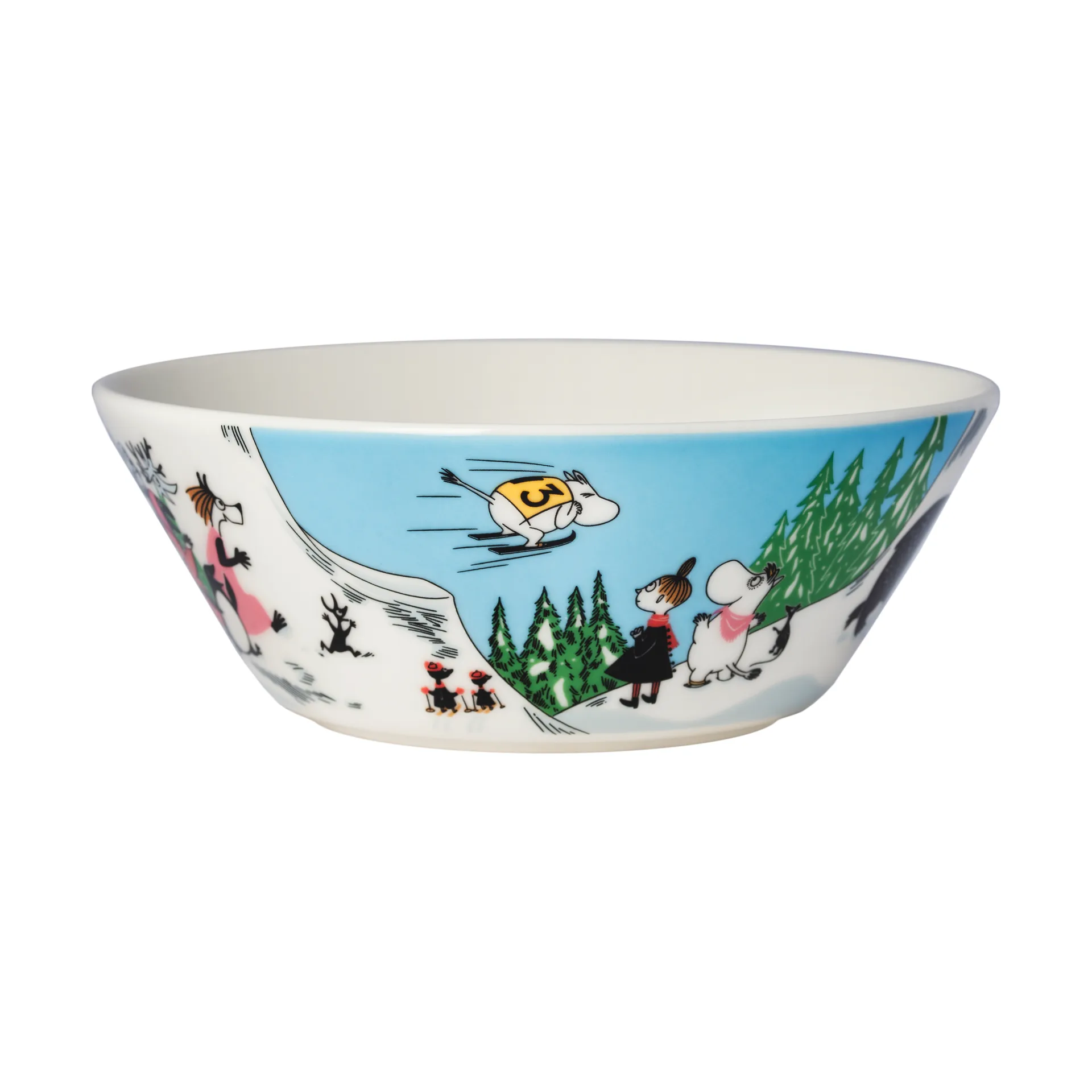 Moomin bowl winter 2024 Ski jumping, Ø15 cm arabia moomin,moomin arabia