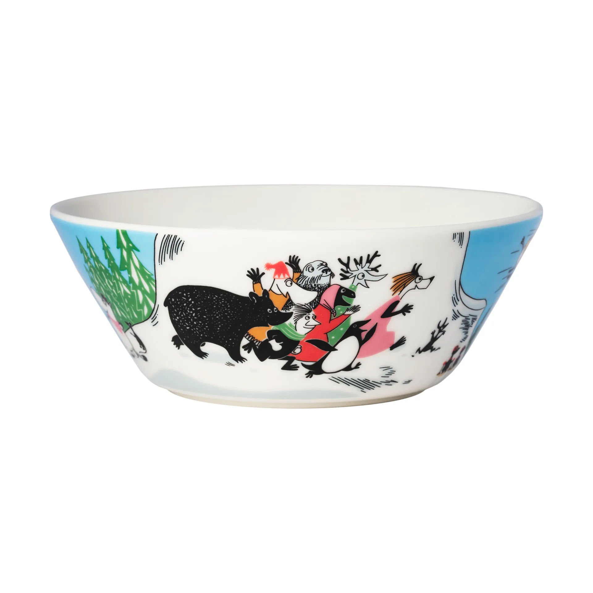 Moomin bowl winter 2024 Ski jumping, Ø15 cm arabia moomin,moomin arabia
