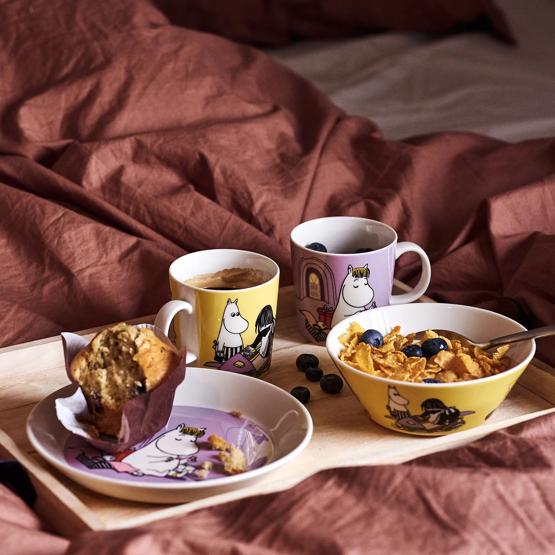 Moomin children's dinnerware, Snorkmaiden purple arabia moomin,moomin arabia