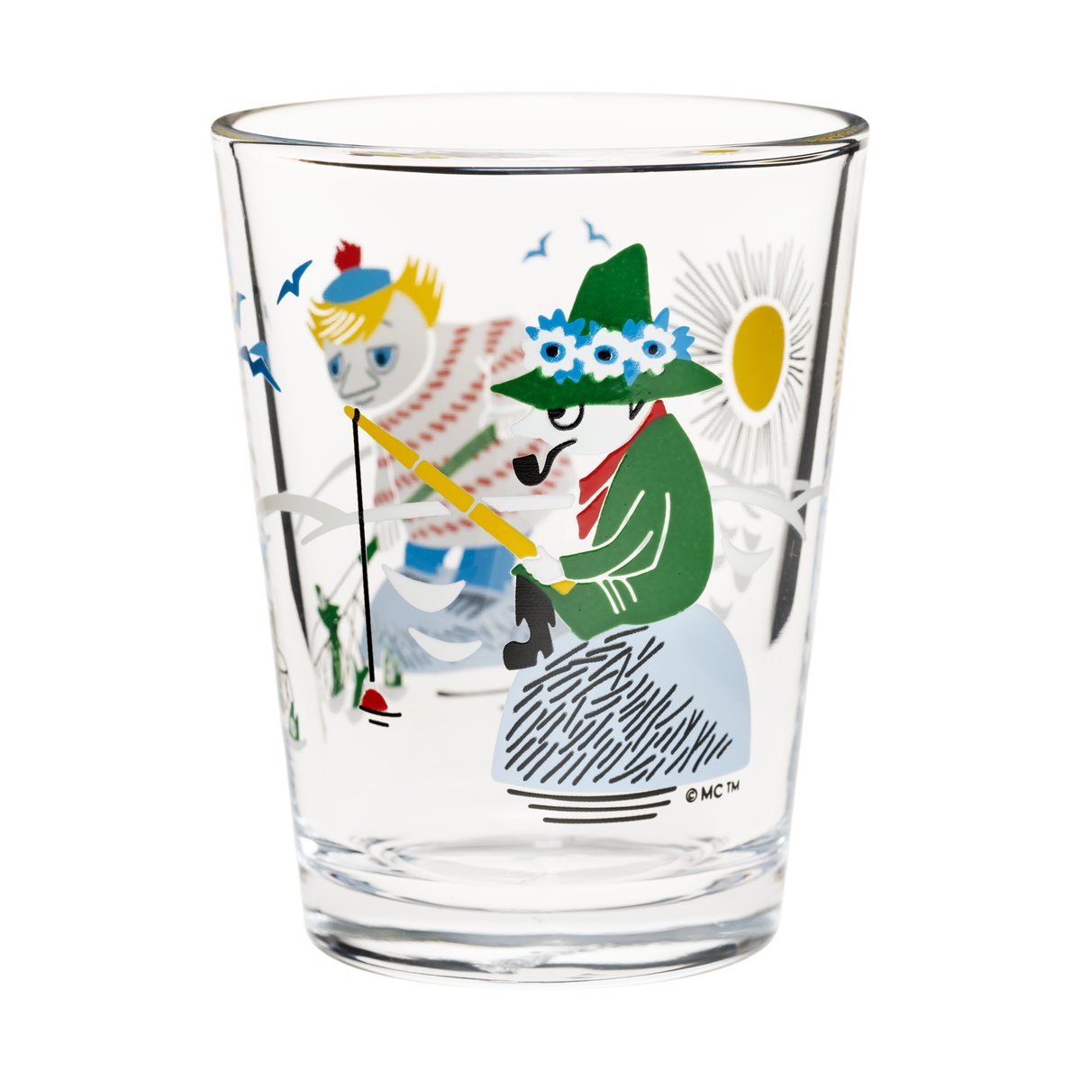 Moomin Arabia Moomin glass 22 cl Fishing | Scandinavian Design | Drinking glasses & tumblers | Multi