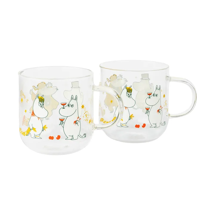Moomin glass mug - Kärleksgåva, 30 cl, 2-pack - Moomin Arabia