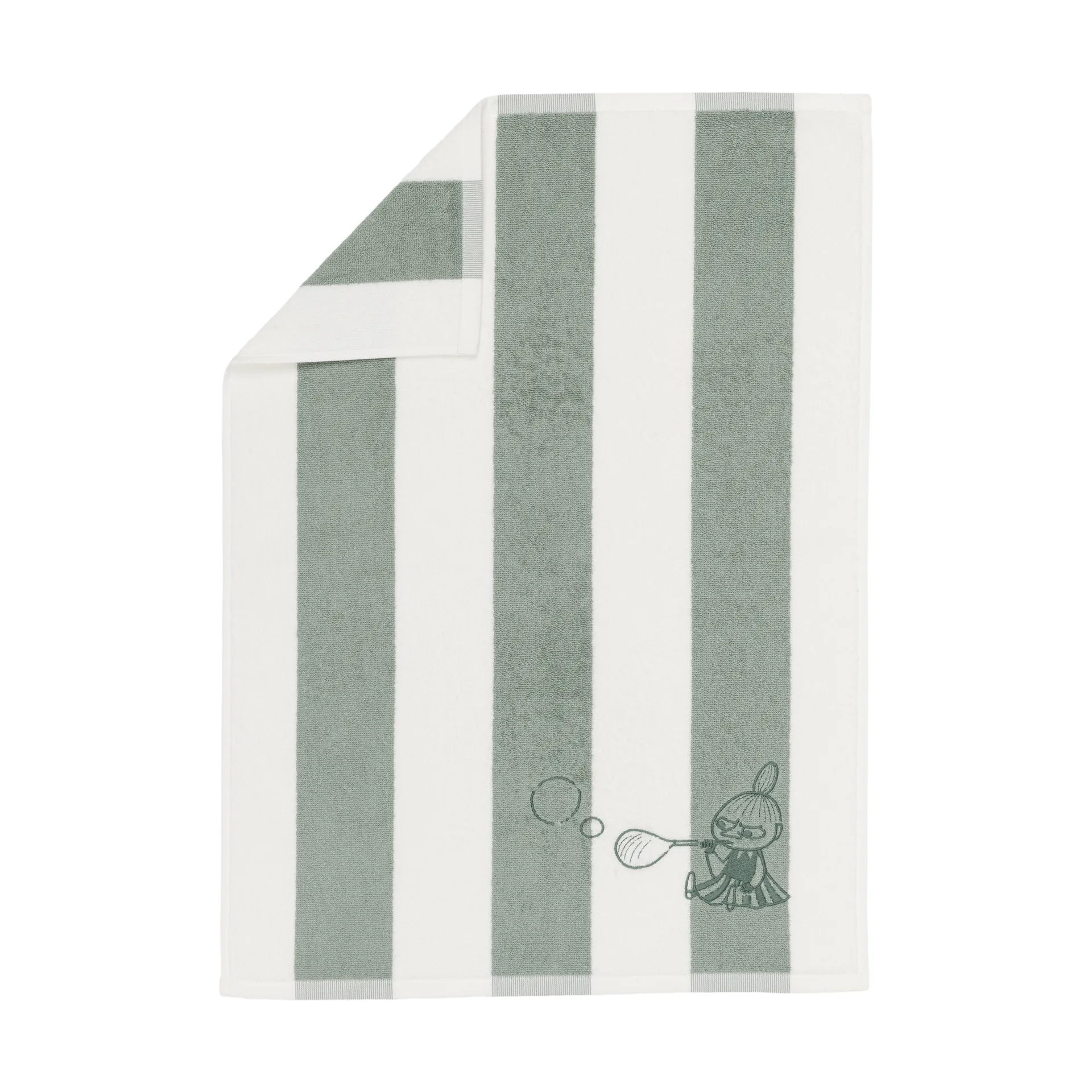 Moomin hand towel 50x70 cm, Little My green-white arabia moomin,moomin arabia