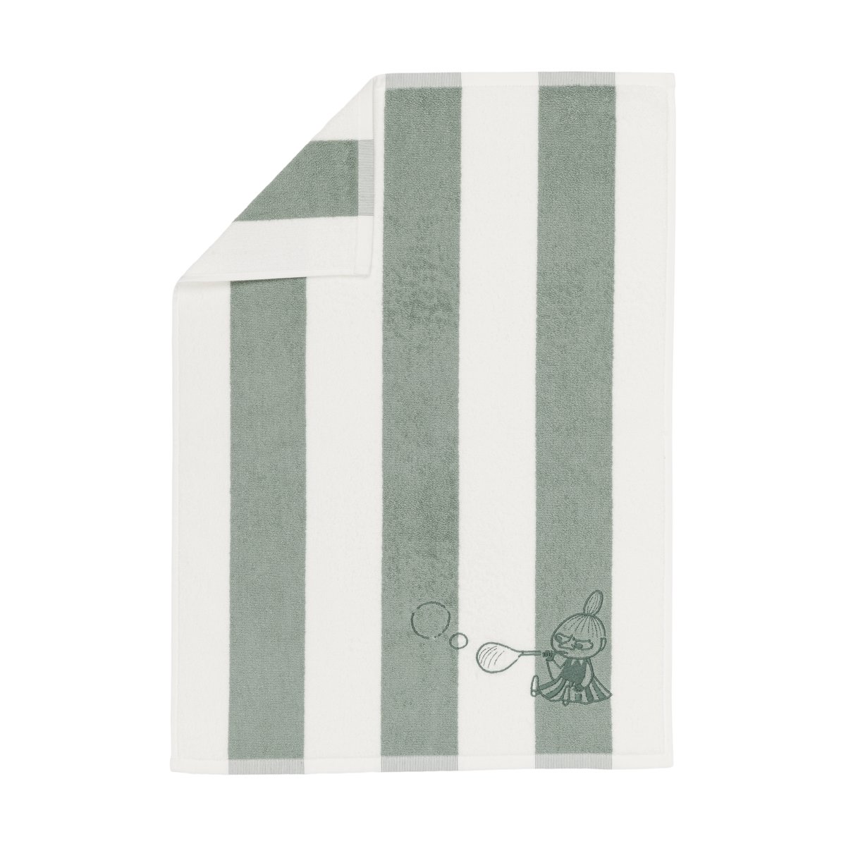 Moomin Arabia Moomin hand towel 50x70 cm Little My green-white