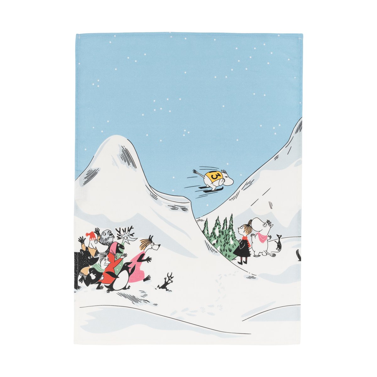 Moomin Arabia Moomin kitchen towel Ski jumping 50x70 cm