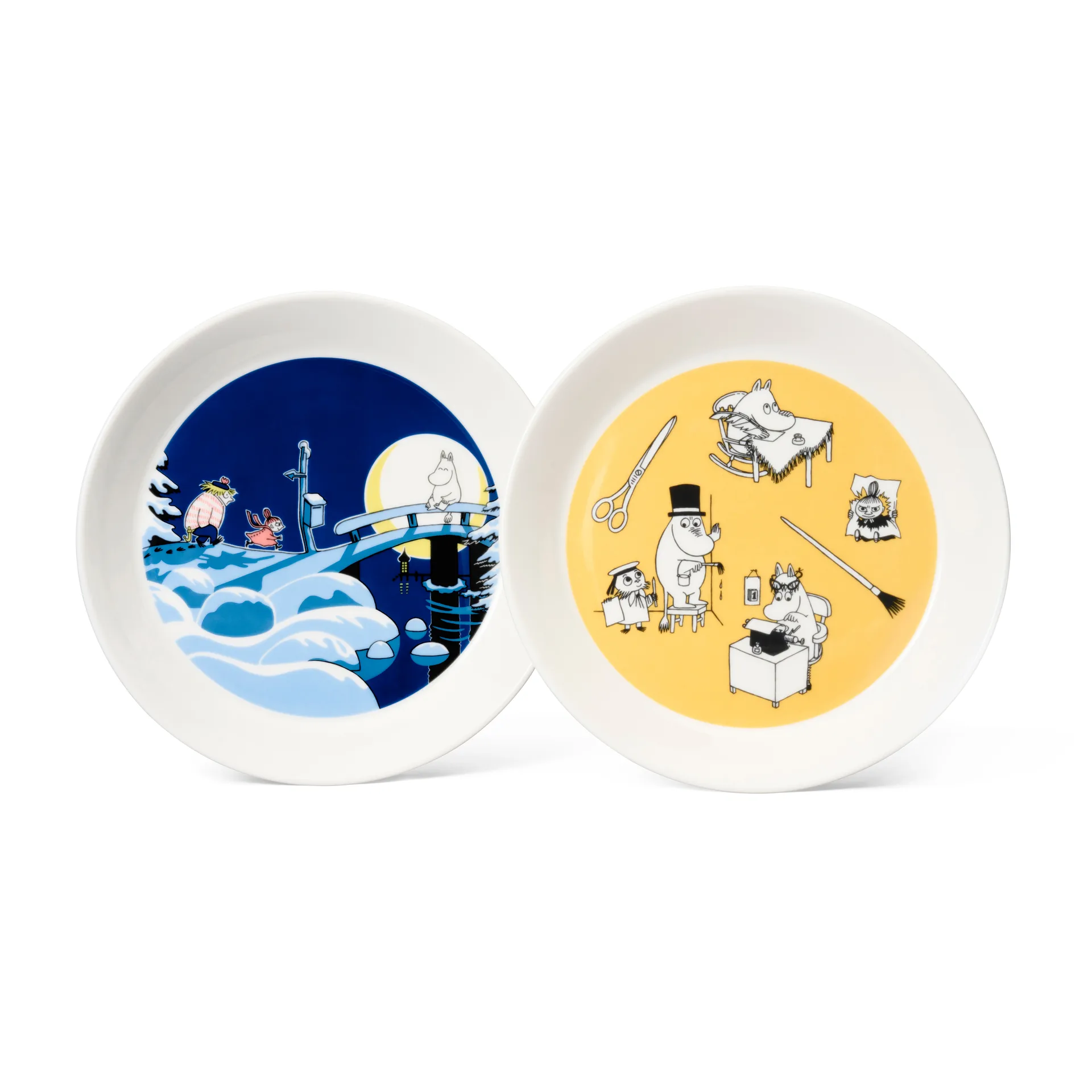 Moomin plate set Office & Winternight, Ø19 cm arabia moomin,moomin arabia