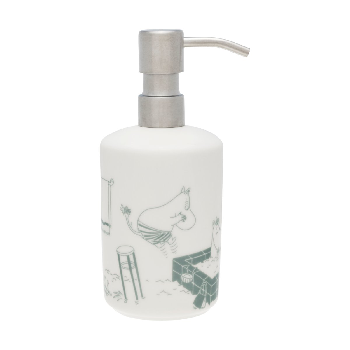 Moomin Arabia Moomin soap Bath time green-white | Scandinavian Design | Soap dispensers & dishes | Green