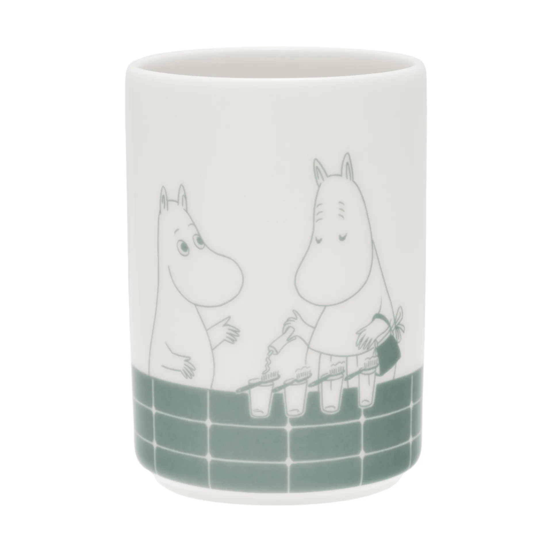 Moomin toothbrush holder, Bath time green-white arabia moomin,moomin arabia