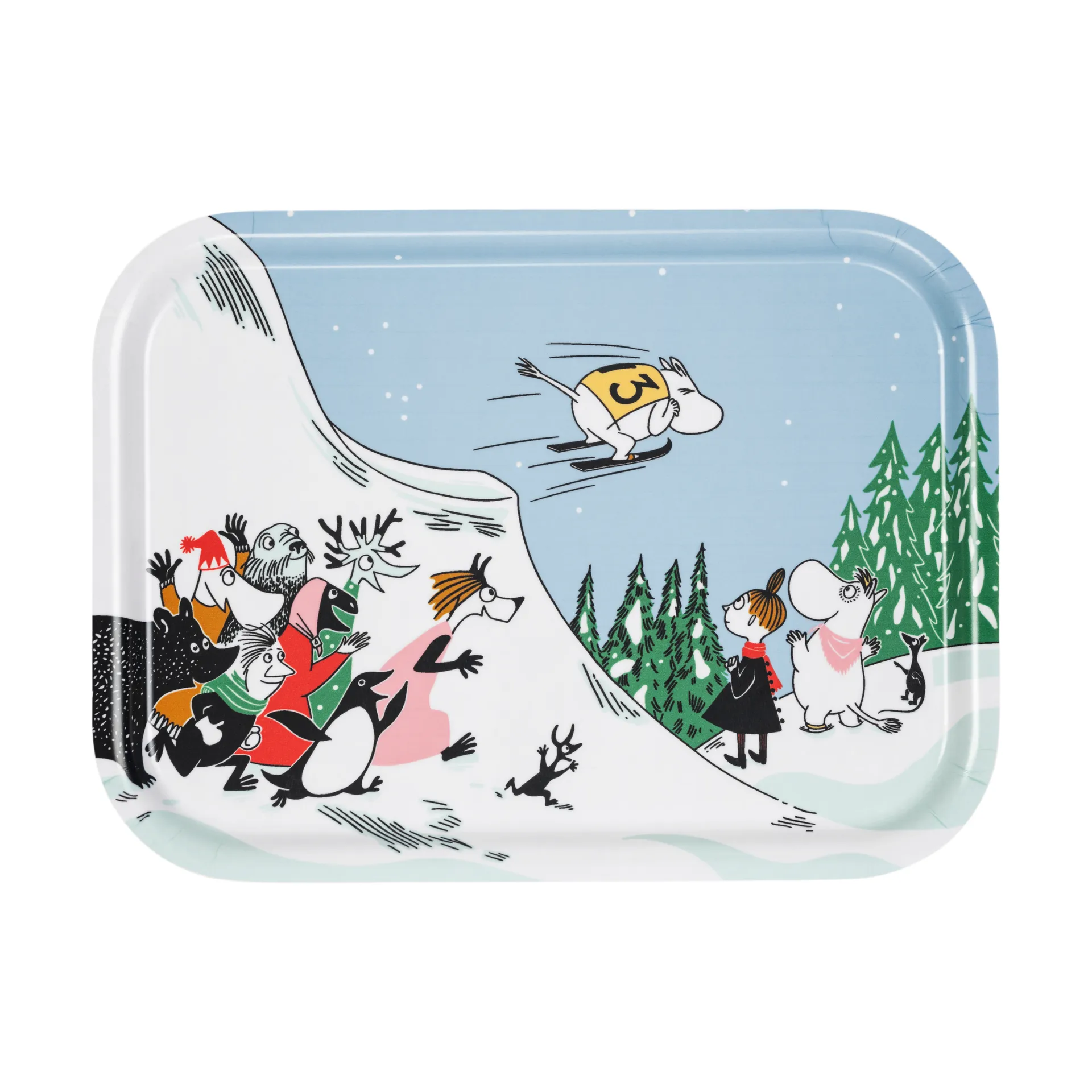 Moomin tray 27x20 cm, Ski jumping arabia moomin,moomin arabia