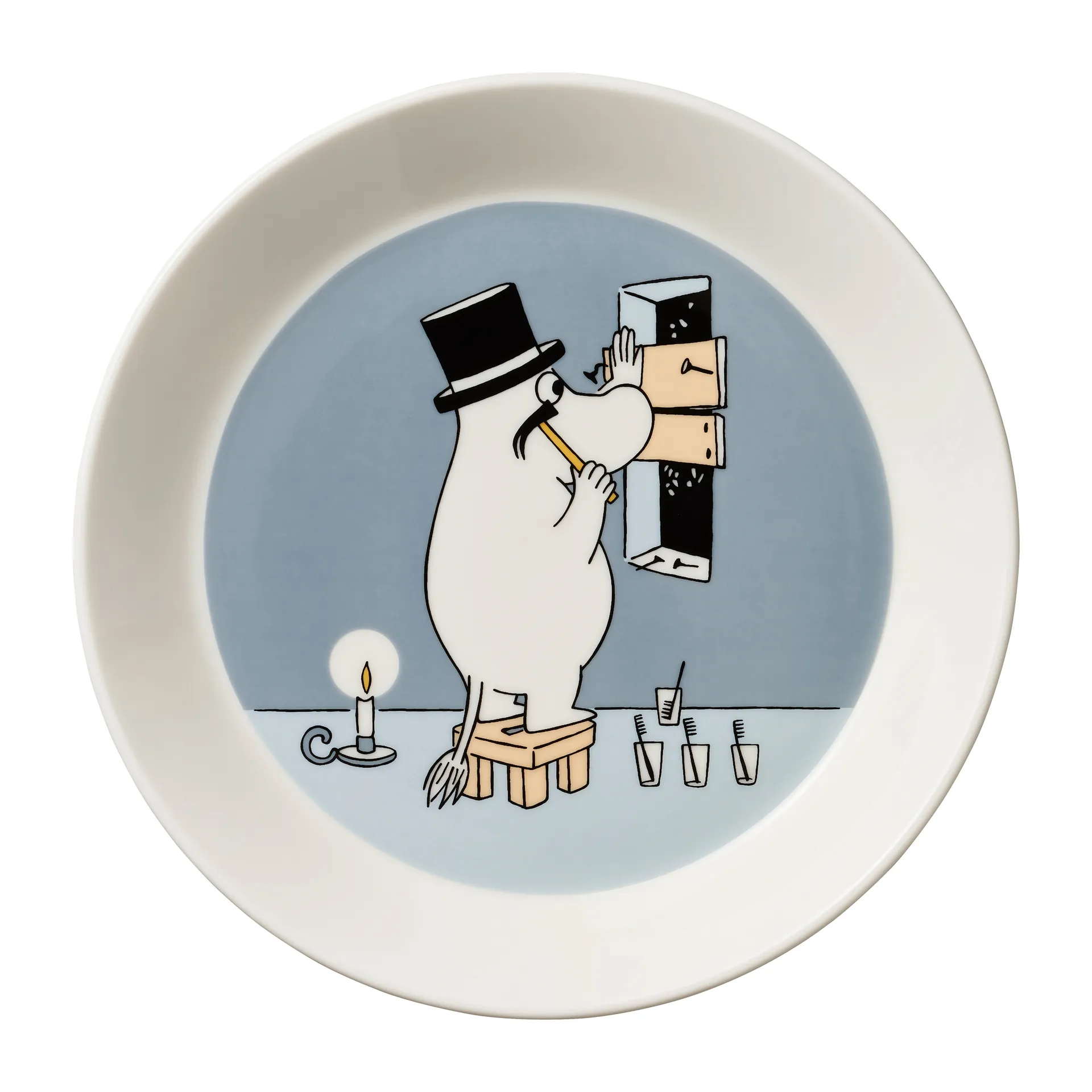 Moominpappa Moomin plate Ø19 cm, Grey arabia moomin,moomin arabia