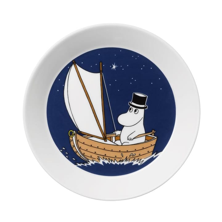 Moominpappa plate, dark blue arabia moomin,moomin arabia