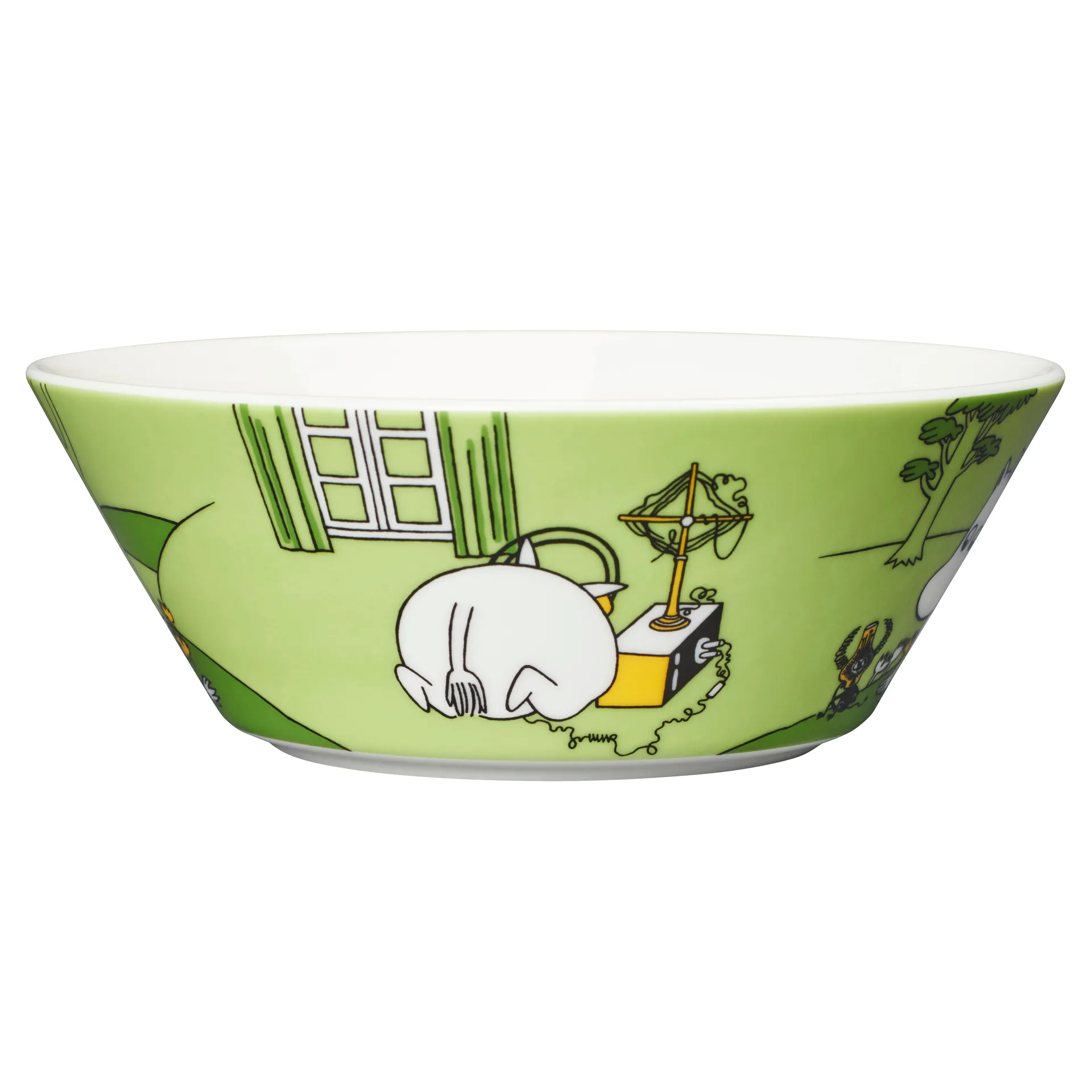 Moomintroll Moomin bowl, Grass green arabia moomin,moomin arabia