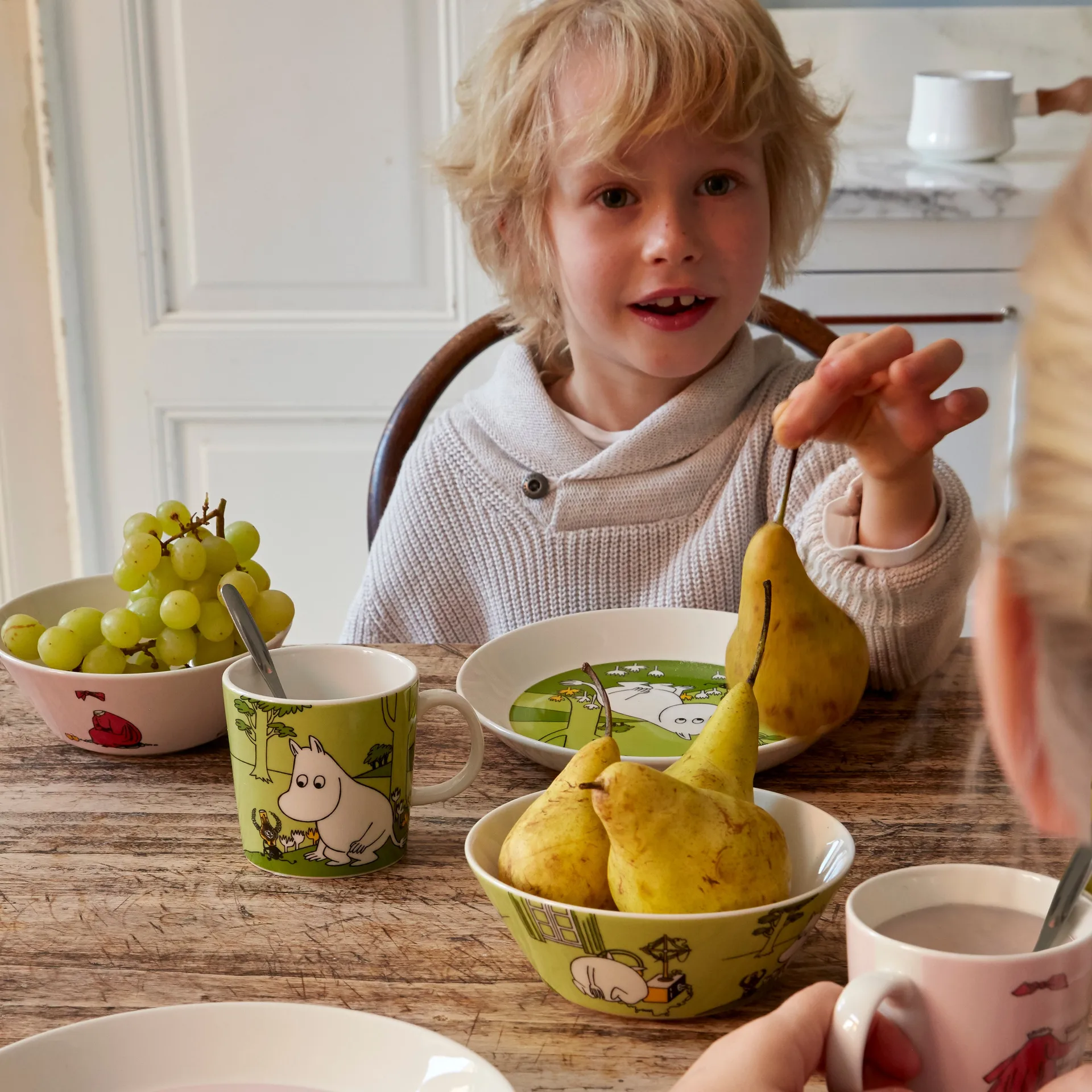 Moomintroll Moomin bowl, Grass green arabia moomin,moomin arabia