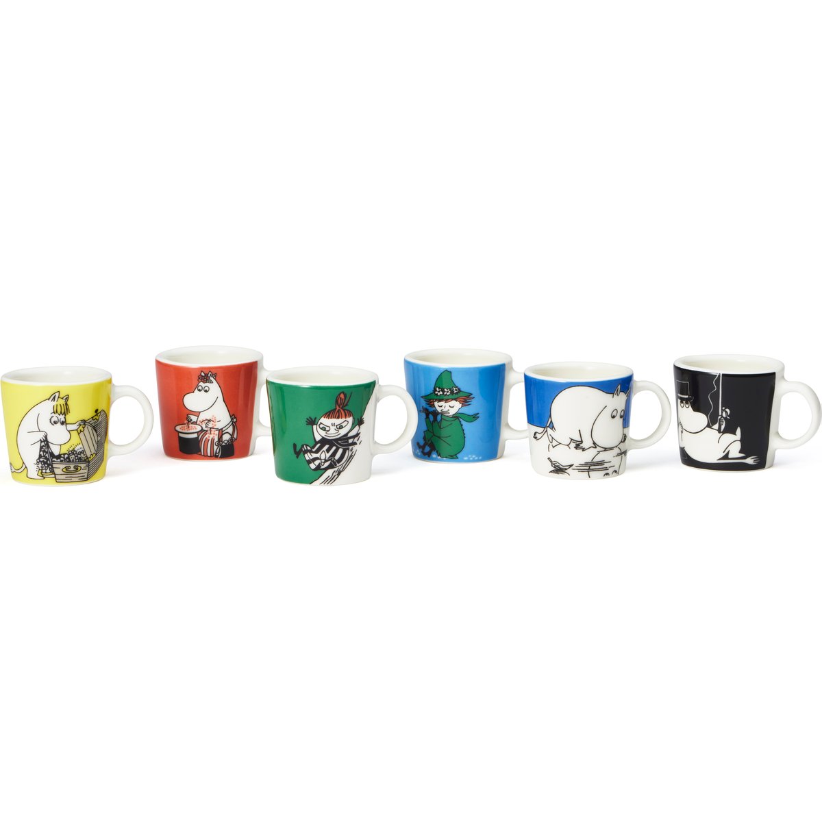 Moomin Arabia Mumin mini mugs 6-pack Första classic Multi