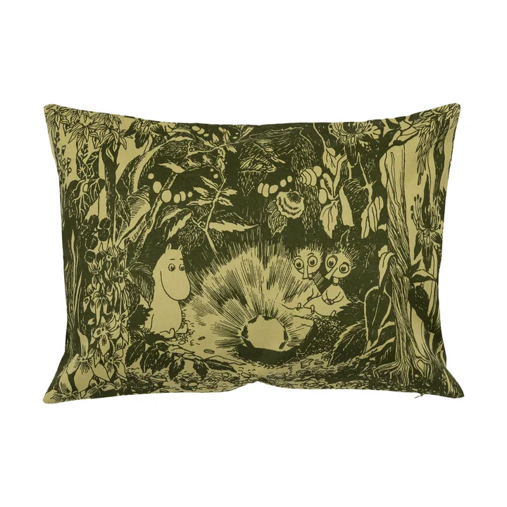 Mystic Forest Moomin cushion cover - Green, 40x58 cm - Moomin Arabia