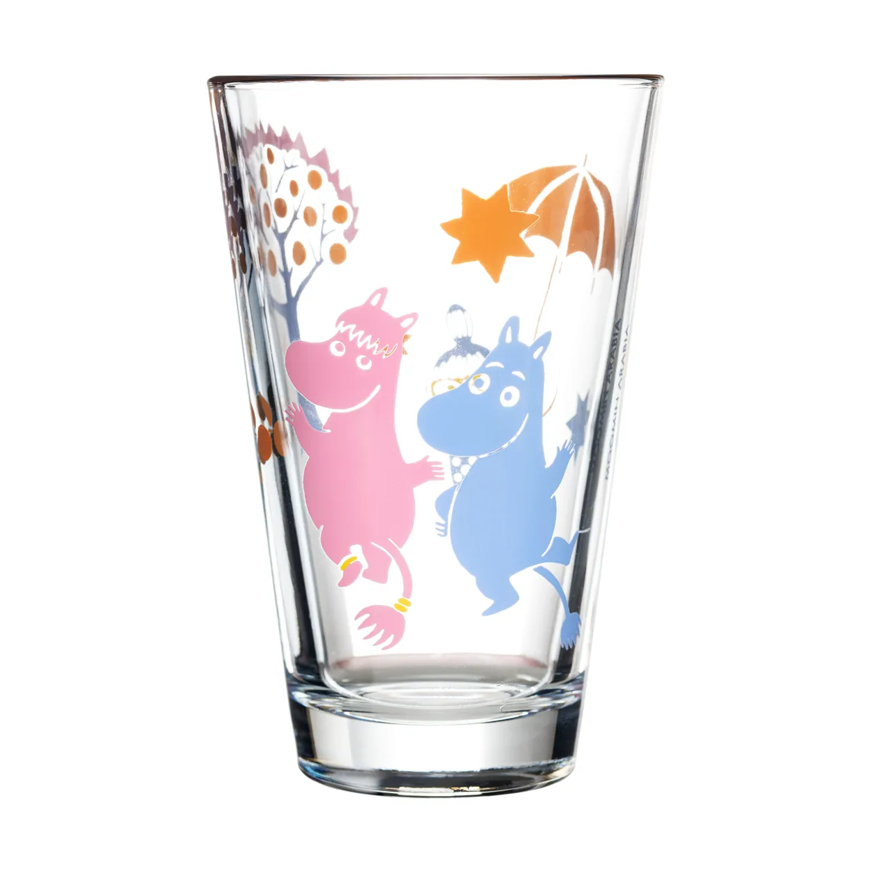 Moomin Arabia Party Moomin glass 30 cl 2-pack Clear