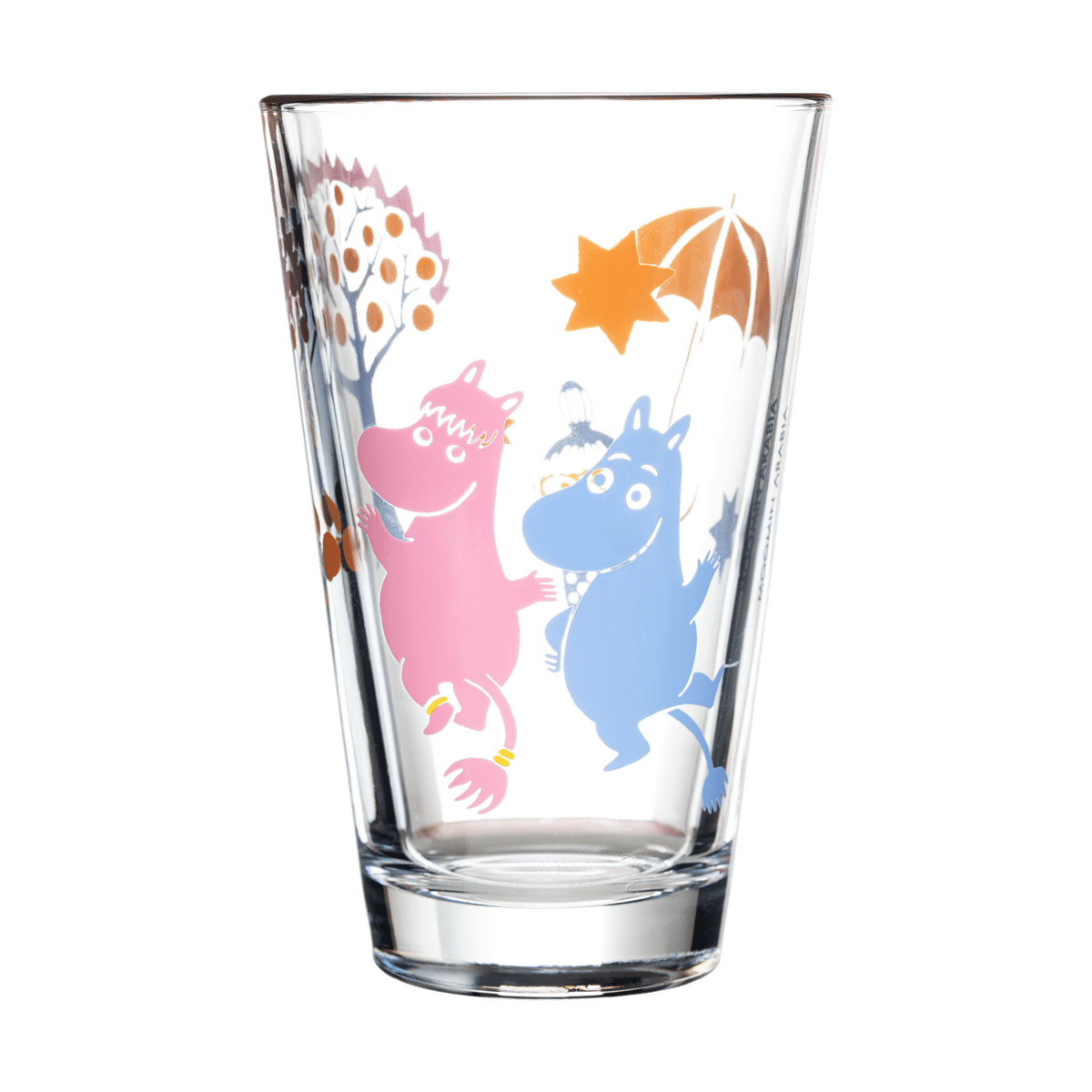 Moomin Arabia Party Moomin glass 30 cl 2-pack Clear