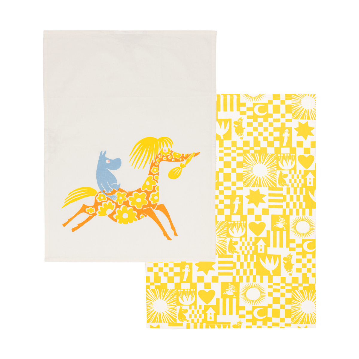 Moomin Arabia Party Moomin kitchen towel 50x70 cm 2 pieces Yellow