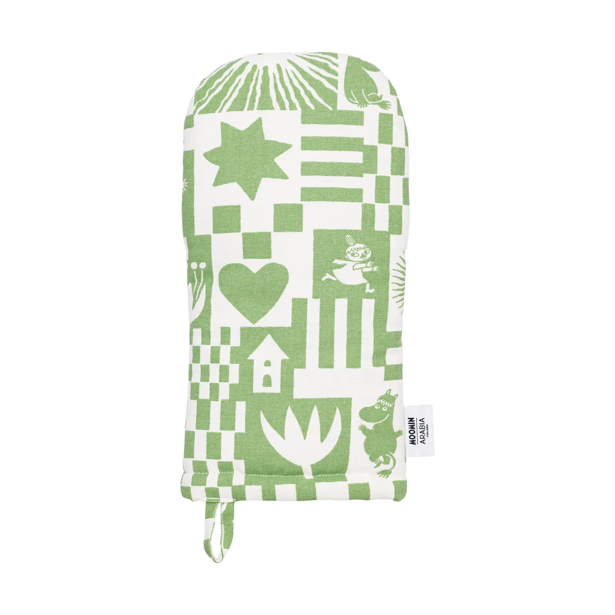 Moomin Arabia Party Moomin oven mitt 15x34 cm Green
