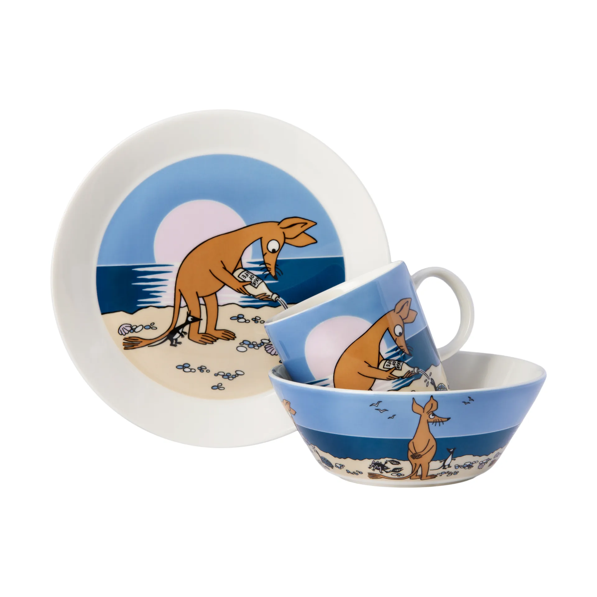 Sniff Moomin plate Ø19 cm, Blue arabia moomin,moomin arabia