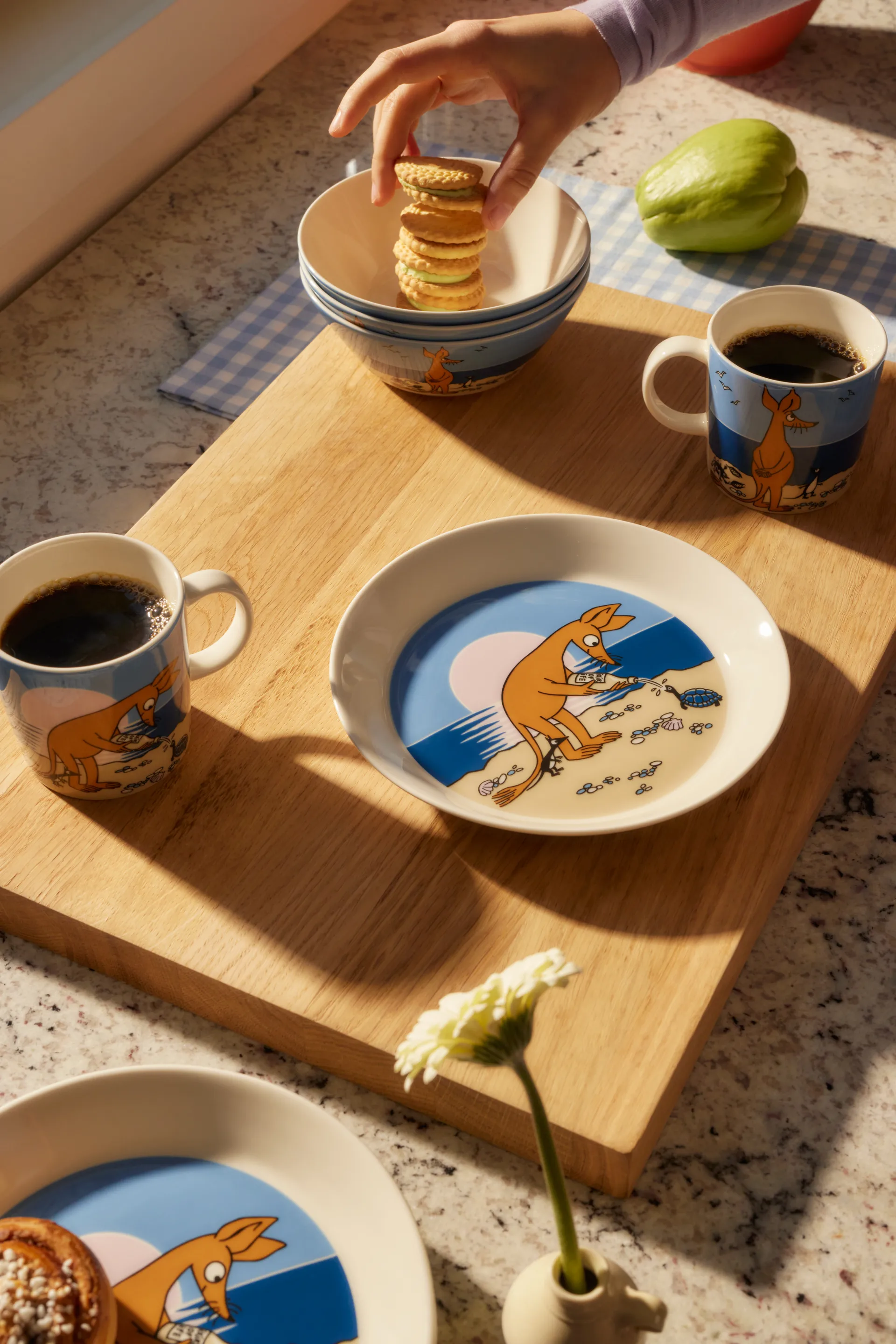 Sniff Moomin plate Ø19 cm, Blue arabia moomin,moomin arabia