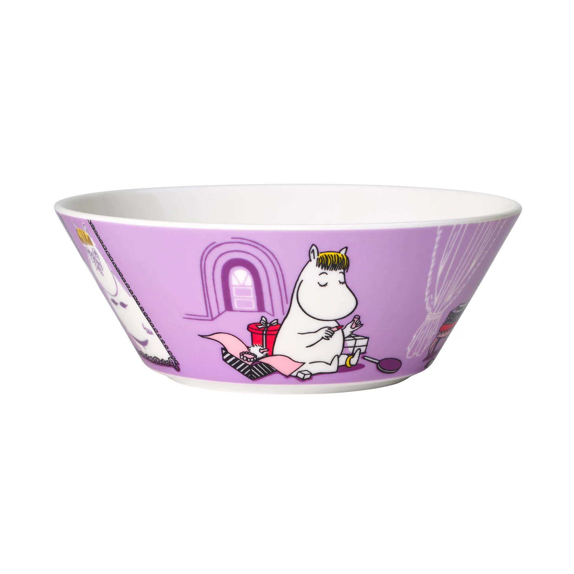Snorkmaiden purple Moomin bowl, purple arabia moomin,moomin arabia
