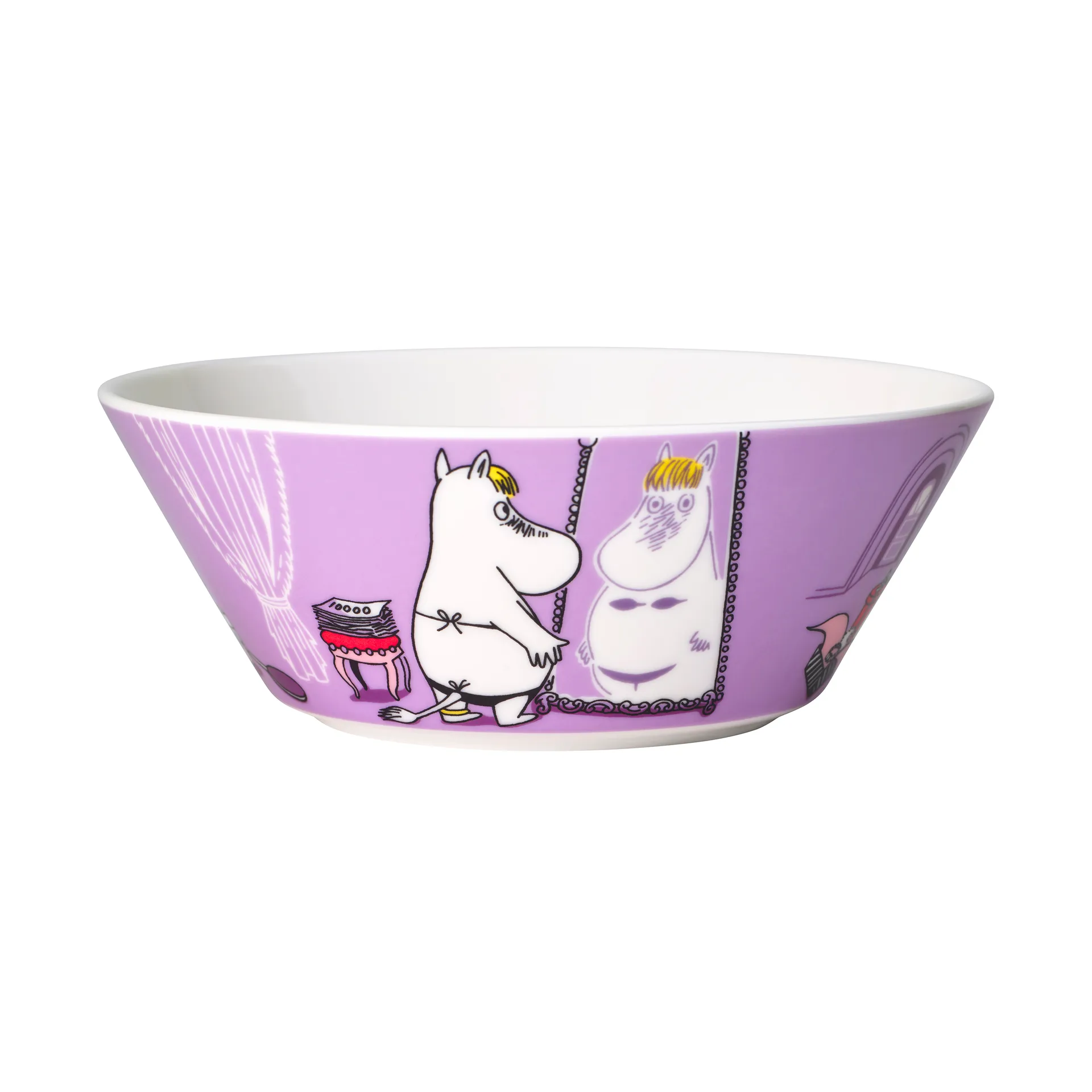 Snorkmaiden purple Moomin bowl, purple arabia moomin,moomin arabia