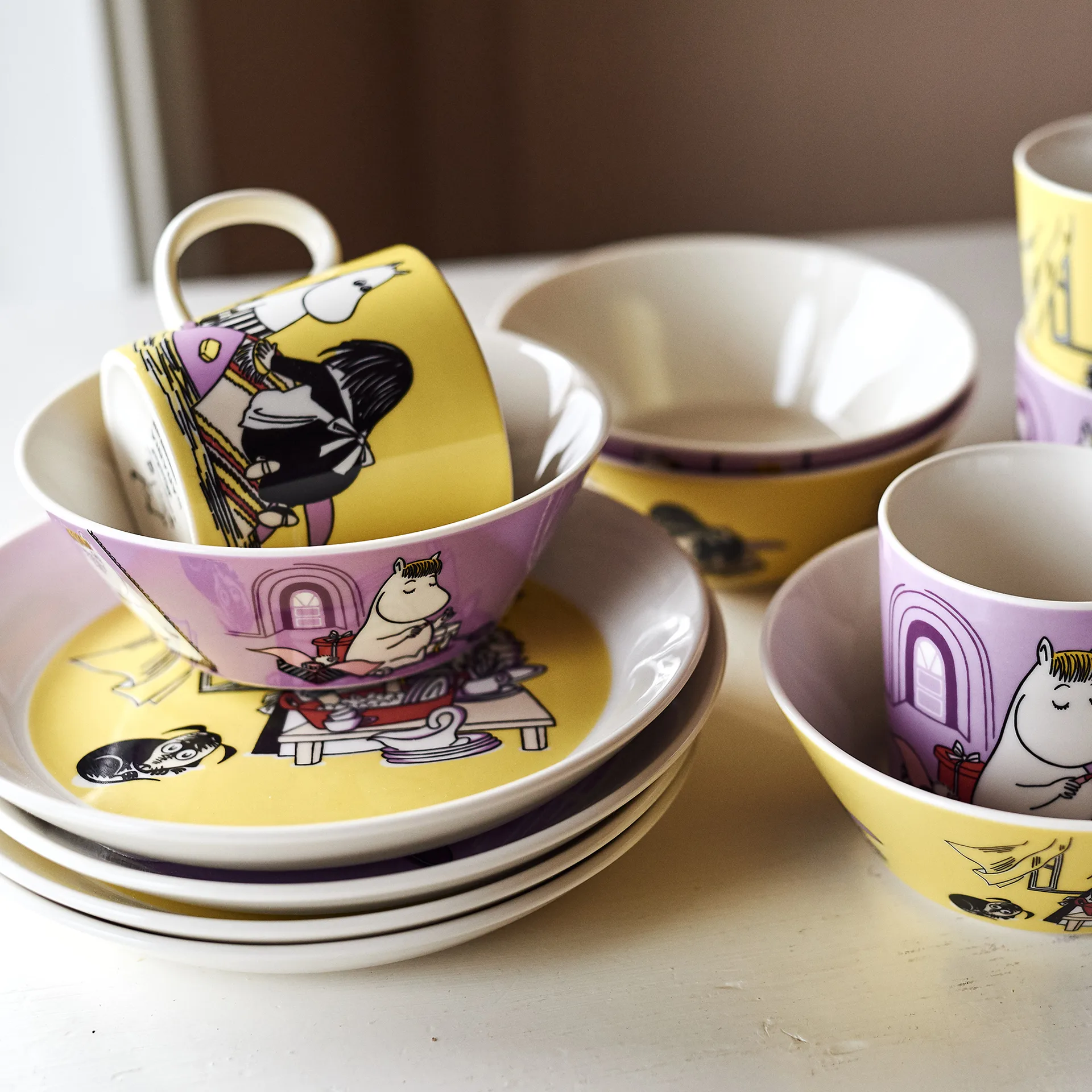 Snorkmaiden purple Moomin bowl, purple arabia moomin,moomin arabia