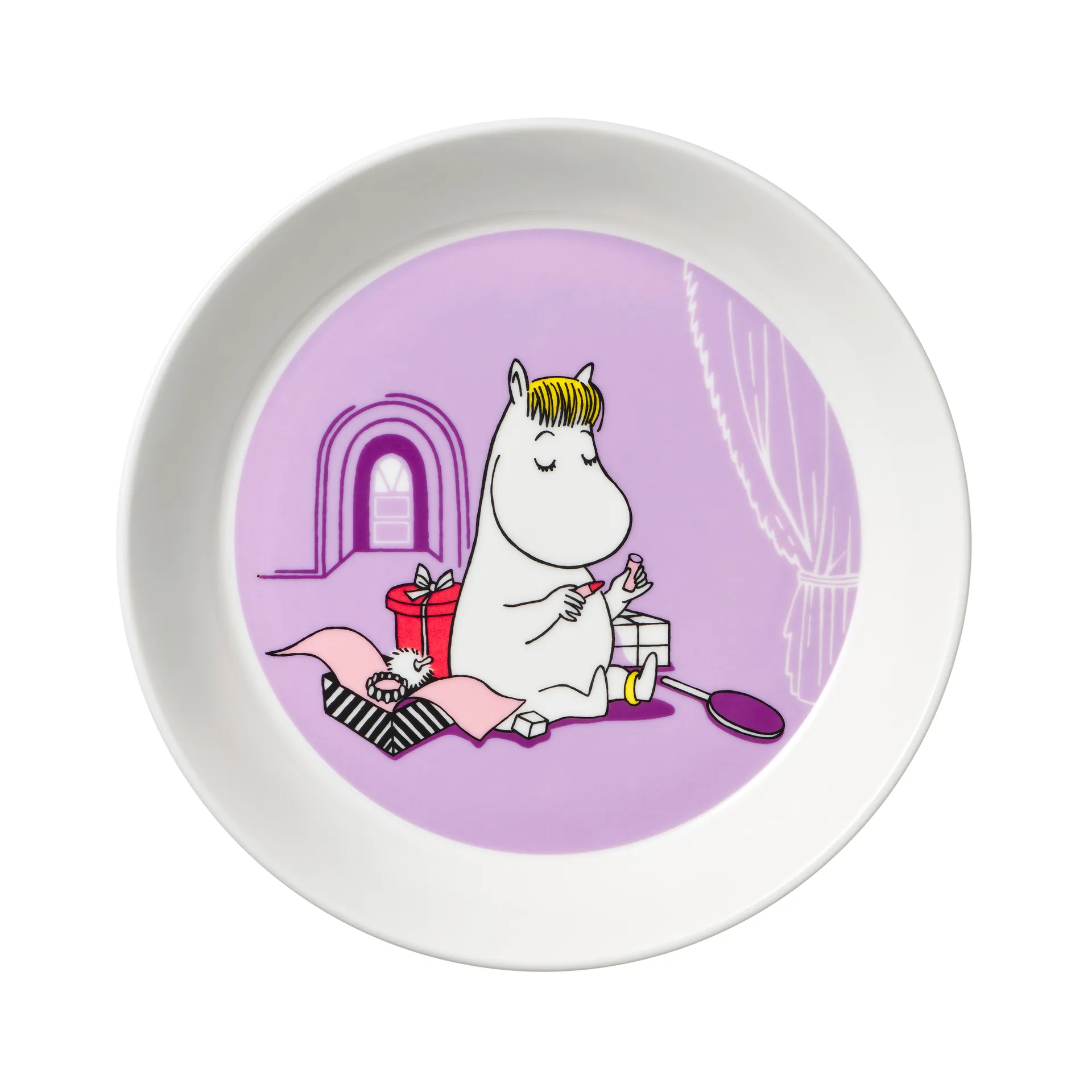 Snorkmaiden purple Moomin plate, purple arabia moomin,moomin arabia