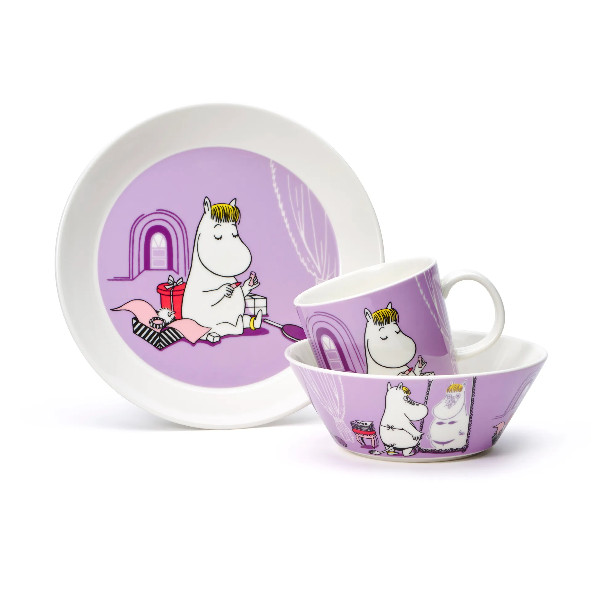 Snorkmaiden purple Moomin plate, purple arabia moomin,moomin arabia