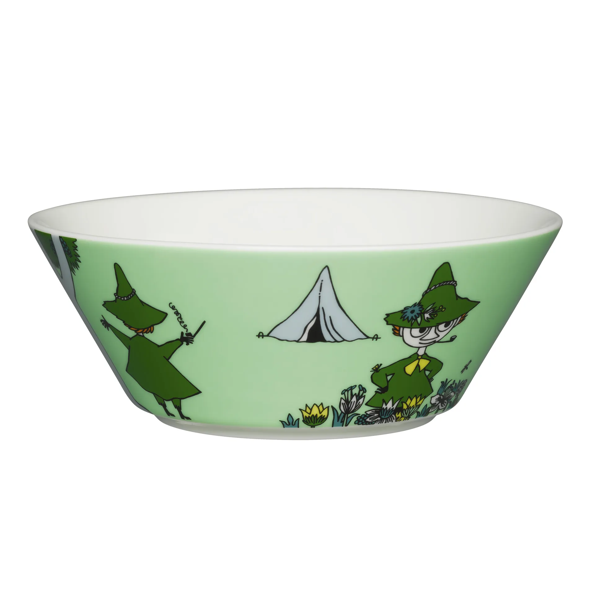 Snufkin moomin bowl, green arabia moomin,moomin arabia