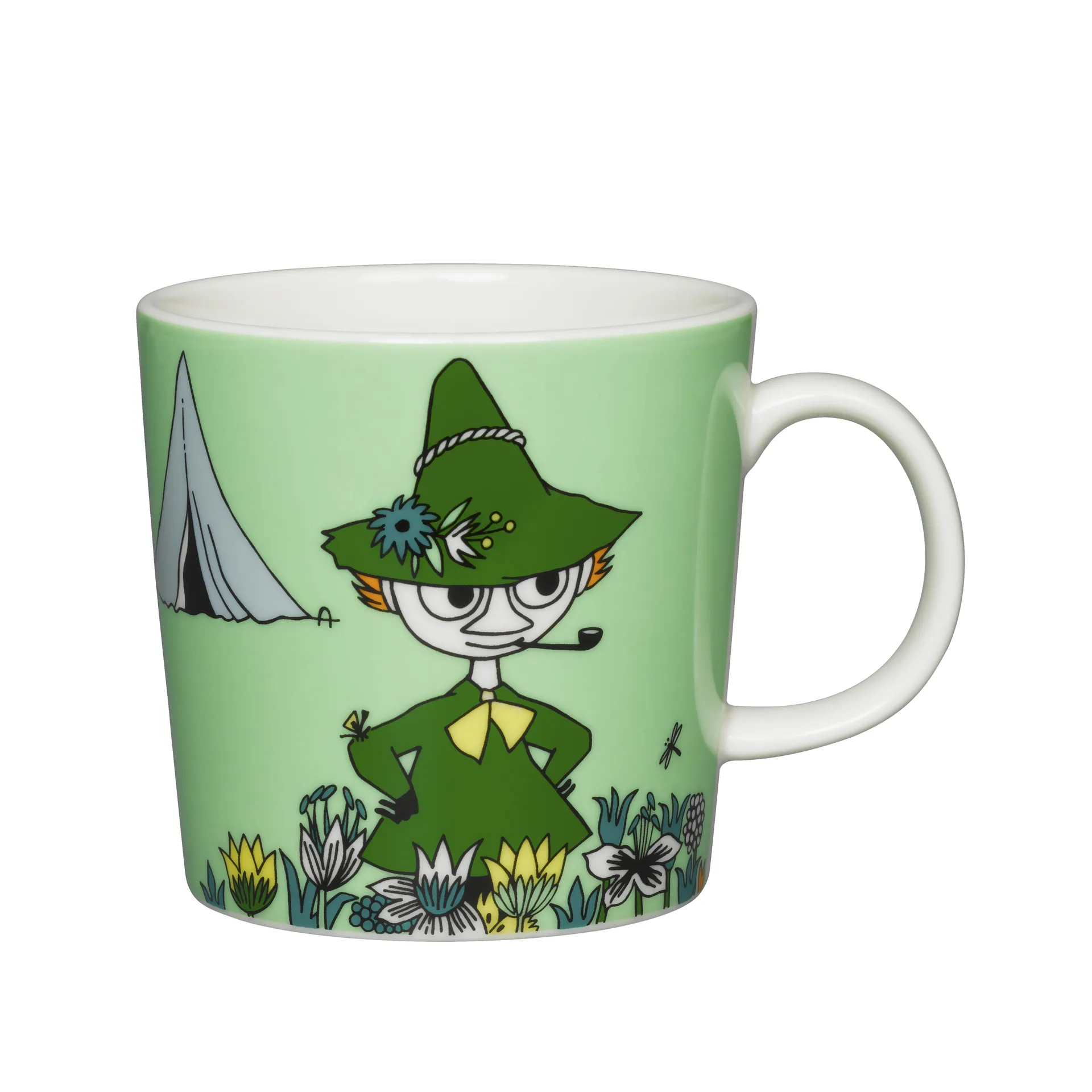 Snufkin Moomin mug, green Moomin Arabia
