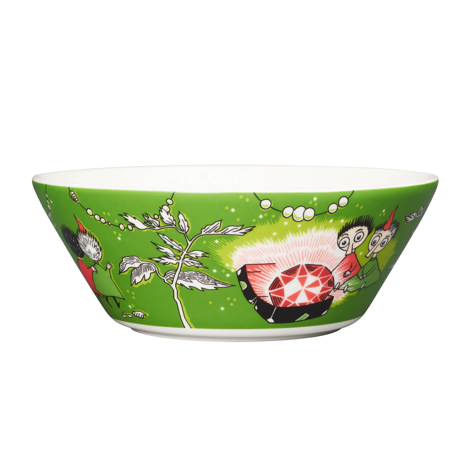 Thingumy & Bob King's Ruby Moomin bowl, green arabia moomin,moomin arabia