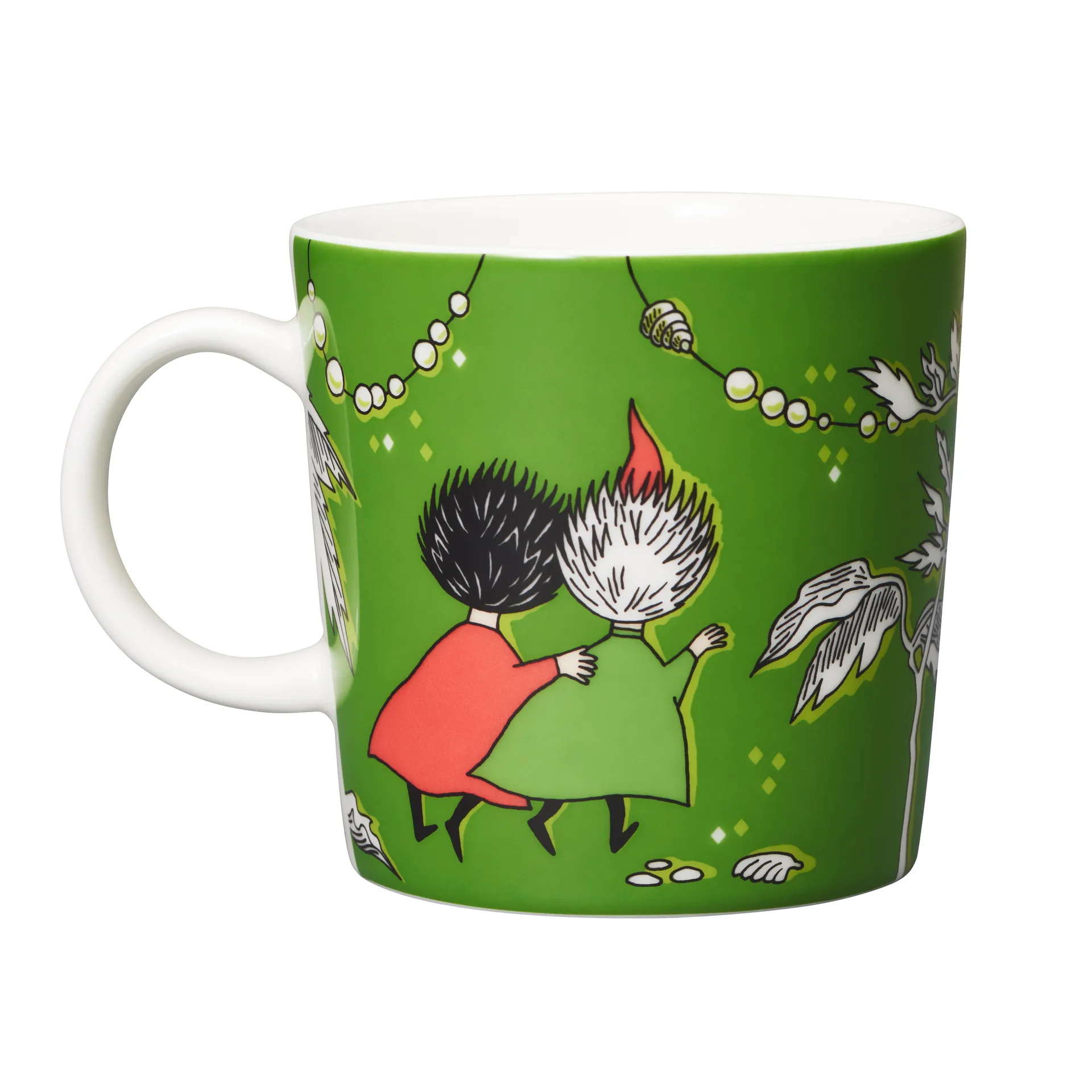 Thingumy & Bob King's Ruby Moomin mug, green arabia moomin,moomin arabia