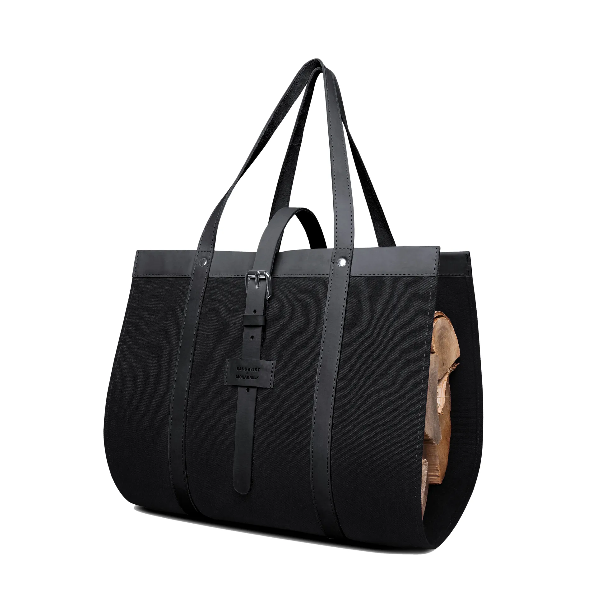 Sandqvist Morakniv wood carrier with Morakniv Classic Wood Splitting Knife, black Morakniv