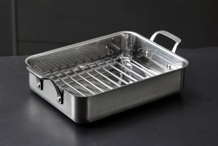 79NORD oven pan with grid 40x25x10 cm - Stainless steel - Morsø