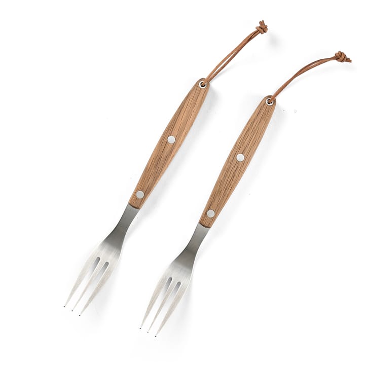 Culina grill fork 2-pack - stainless steel-oiled oak - Morsø