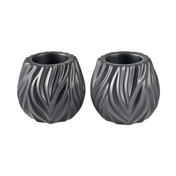 Flame tealight holder 2-pack - black - Morsø