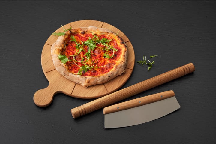 Foresta pizza cutting board with grooves - Oak - Morsø