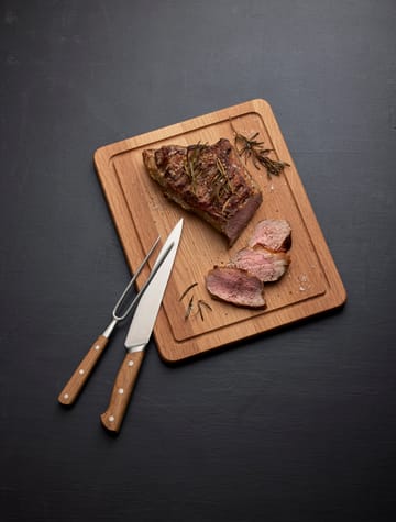 Foresta steak fork 28 cm - Stainless steel-oak - Morsø