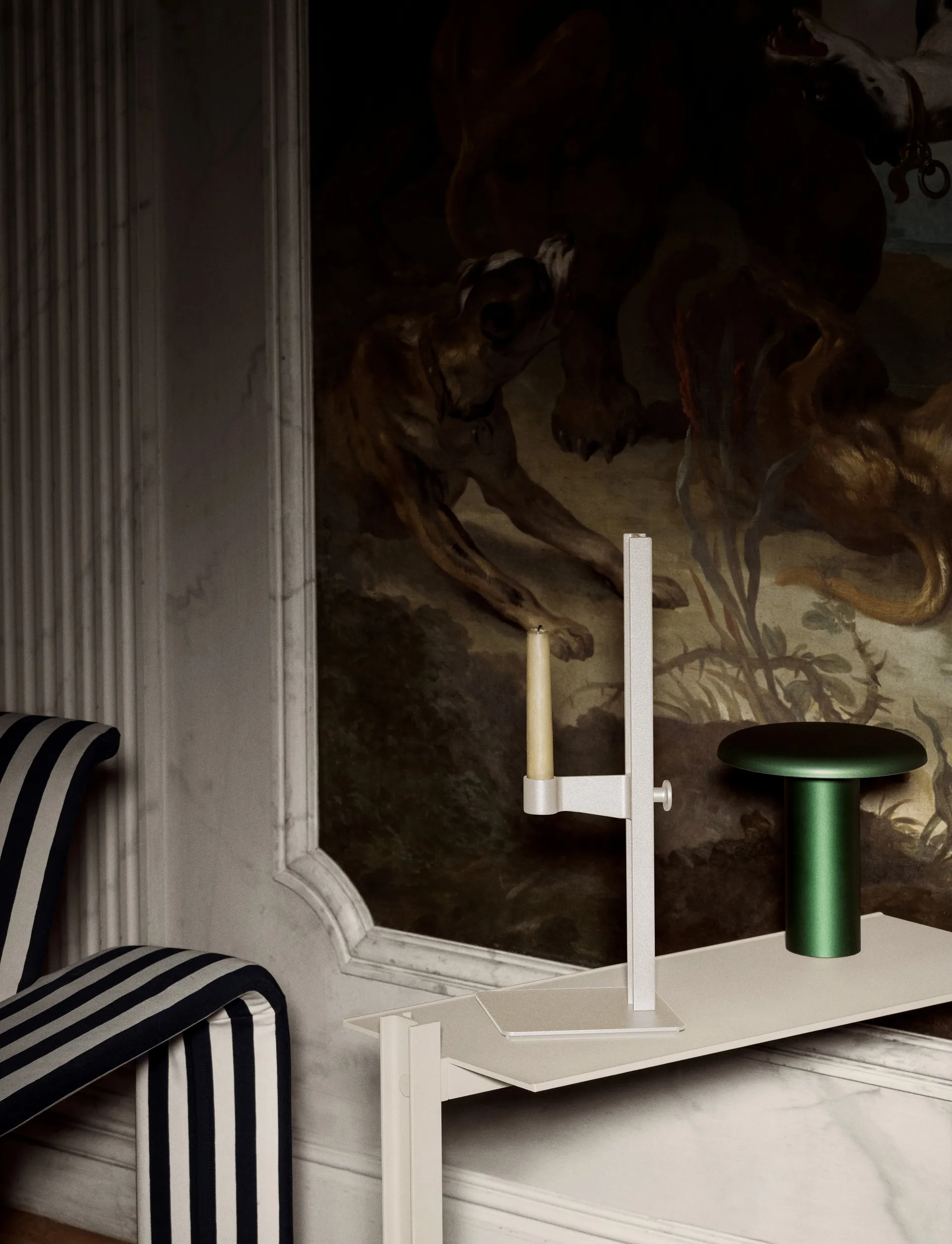 Museum candlesticks, Beige Museum