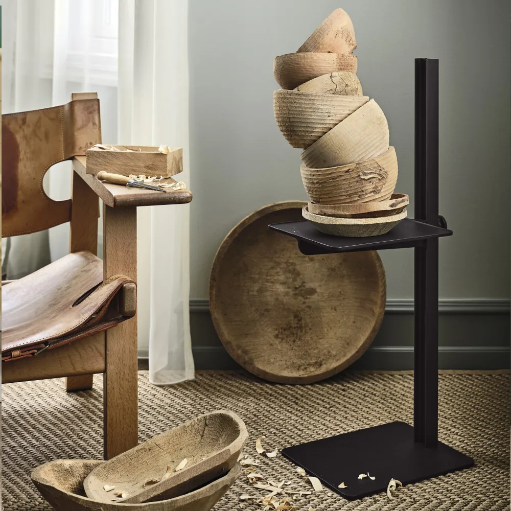 Museum side table, Dark brown Museum