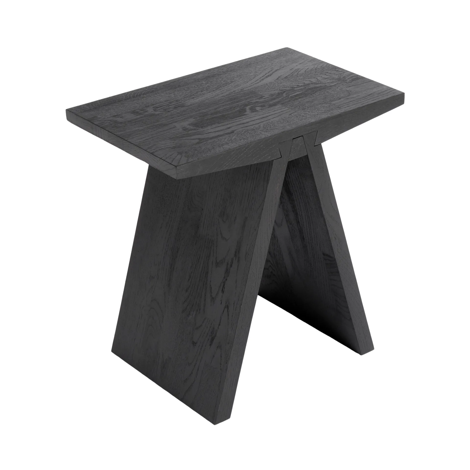 Angle stool 45 cm, dark-stained oak MUUBS