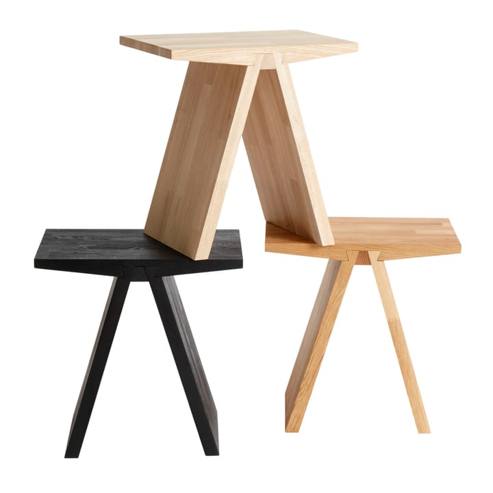 Angle stool 45 cm, dark-stained oak MUUBS