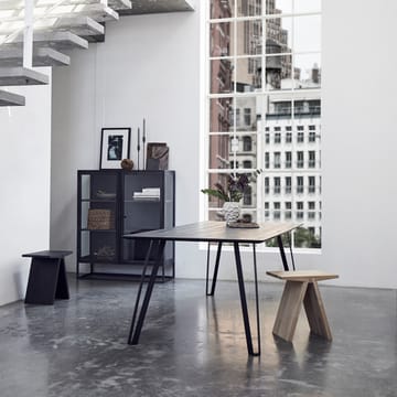 Angle stool 45 cm - dark-stained oak - MUUBS