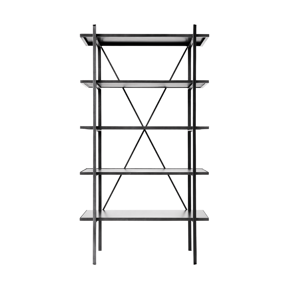 MUUBS Austin free standing shelf 90x160 cm Black | Scandinavian Design | Shelves & shelving systems | Black