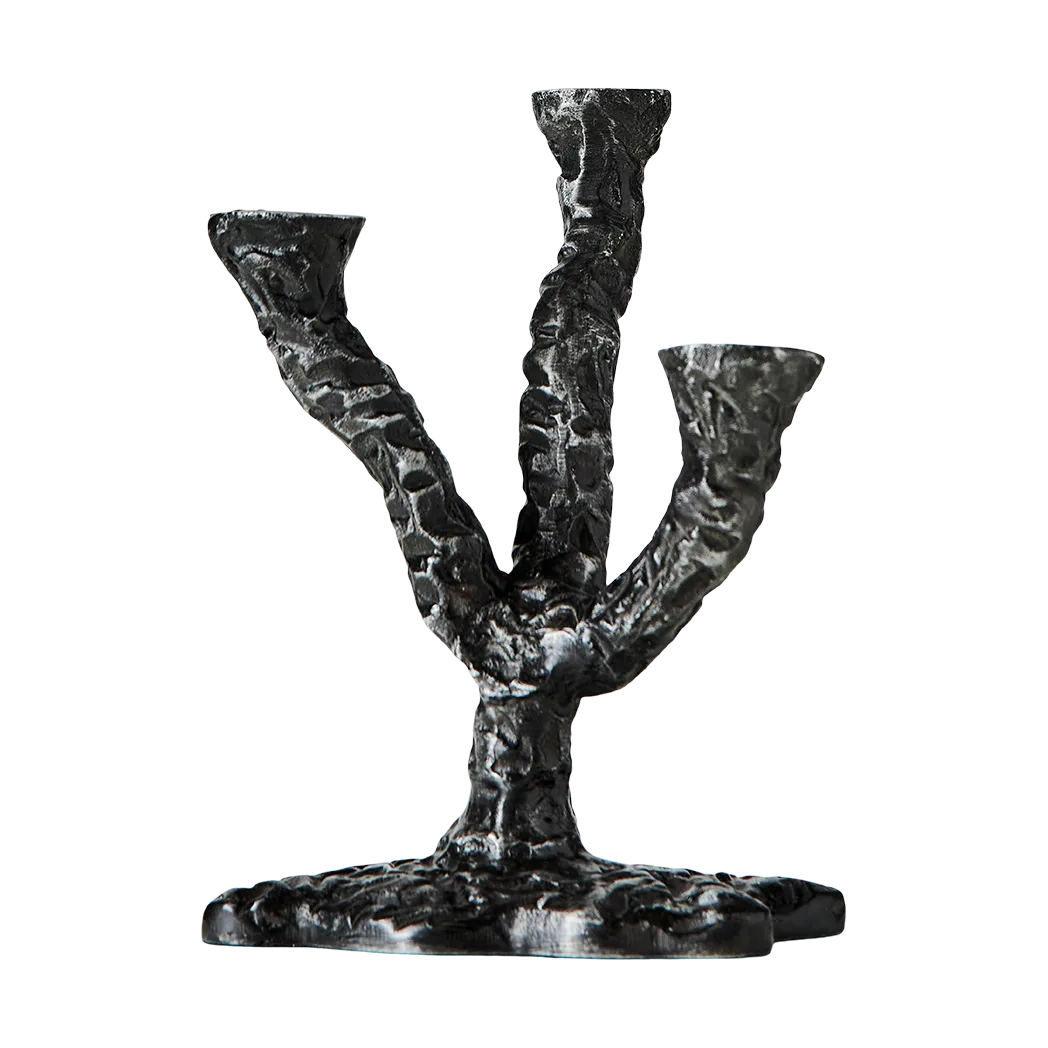 Ava candle sticks 22 cm, Antique grey MUUBS