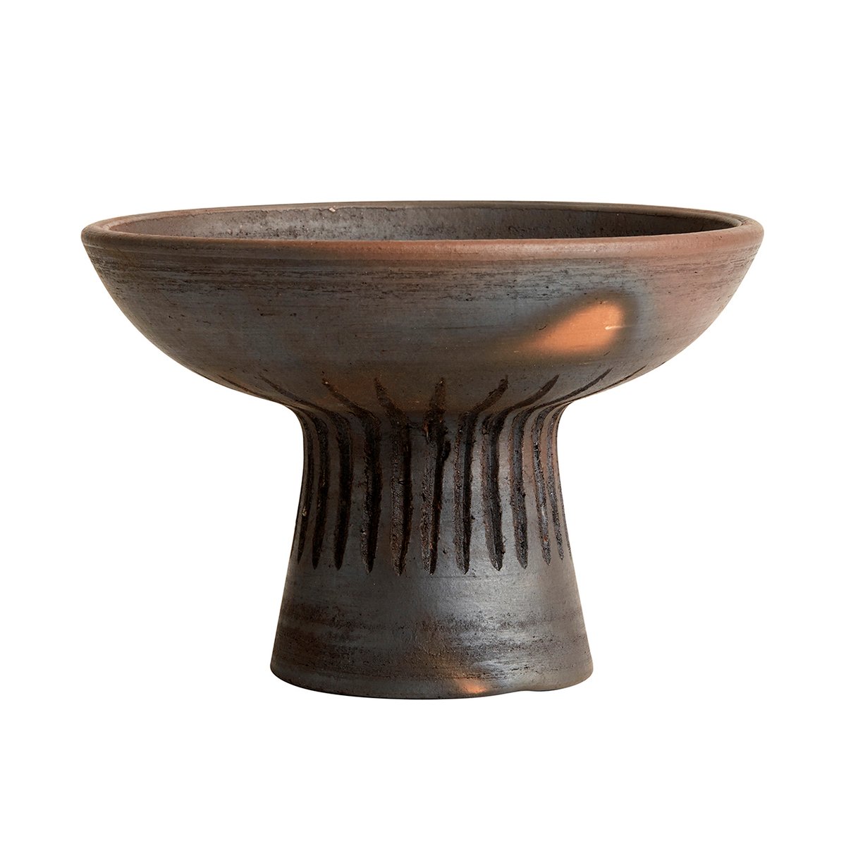 MUUBS Fire bowl on foot S brown | Scandinavian Design | Decorative bowls | Brown