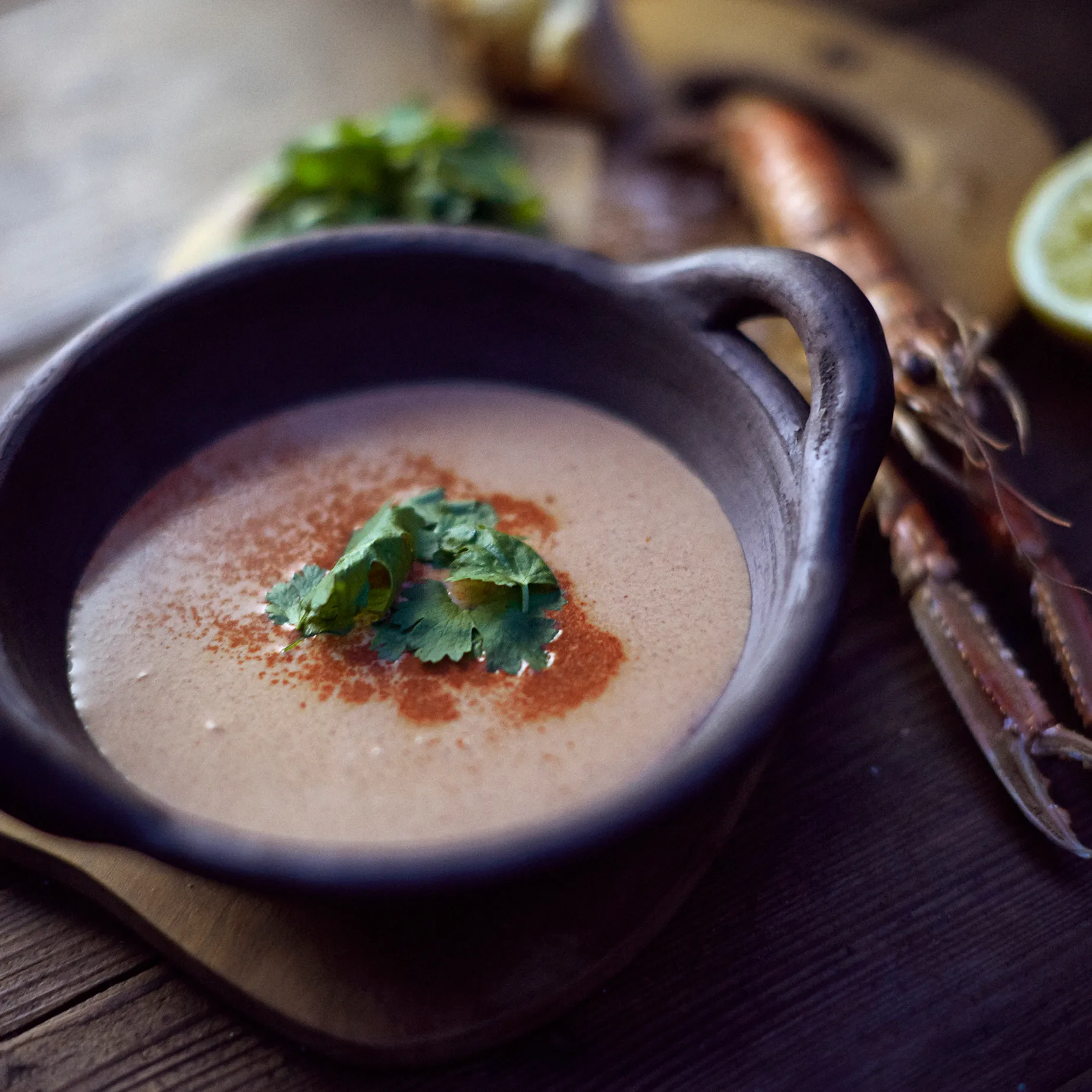 Hazel bowl with handle S, Brown MUUBS